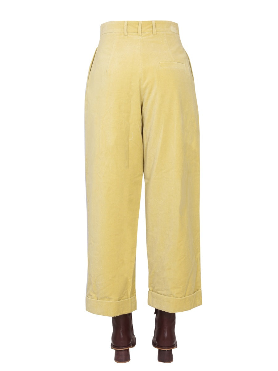 ALYSI Wide Leg Trousers with Front Closure