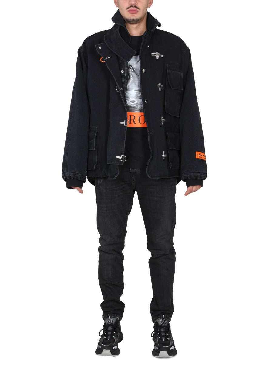 HERON PRESTON High Neck Canvas Jacket for Men