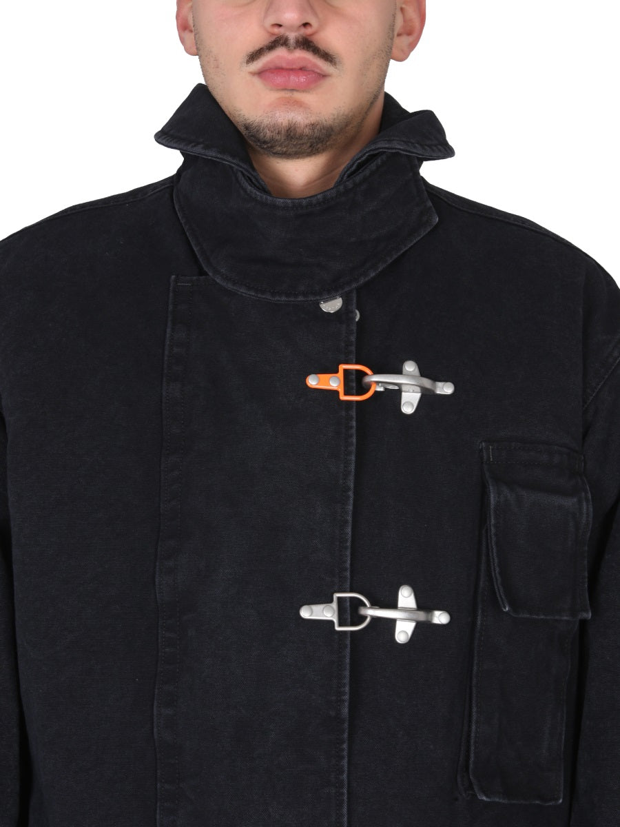 HERON PRESTON High Neck Canvas Jacket for Men