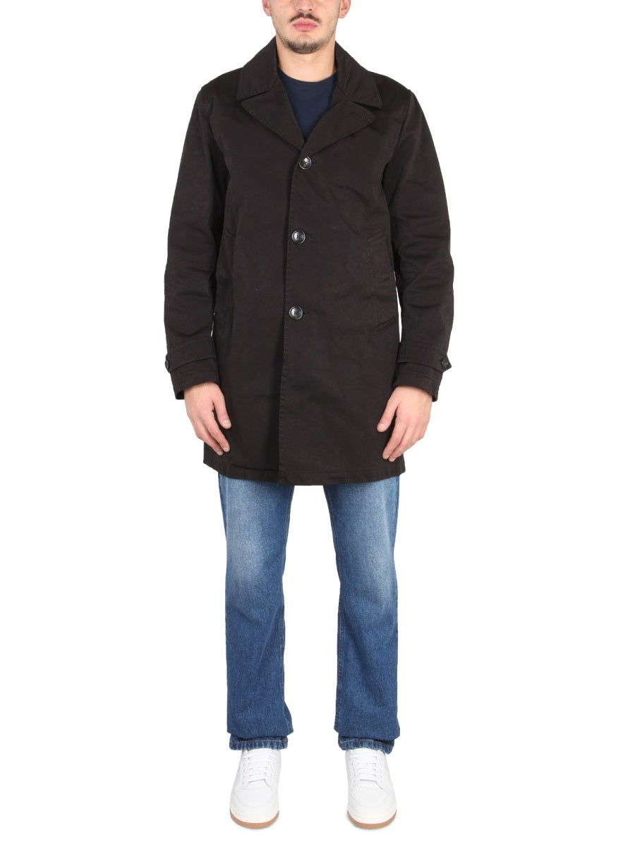 TEN C Single-Breasted Trench Jacket for Men