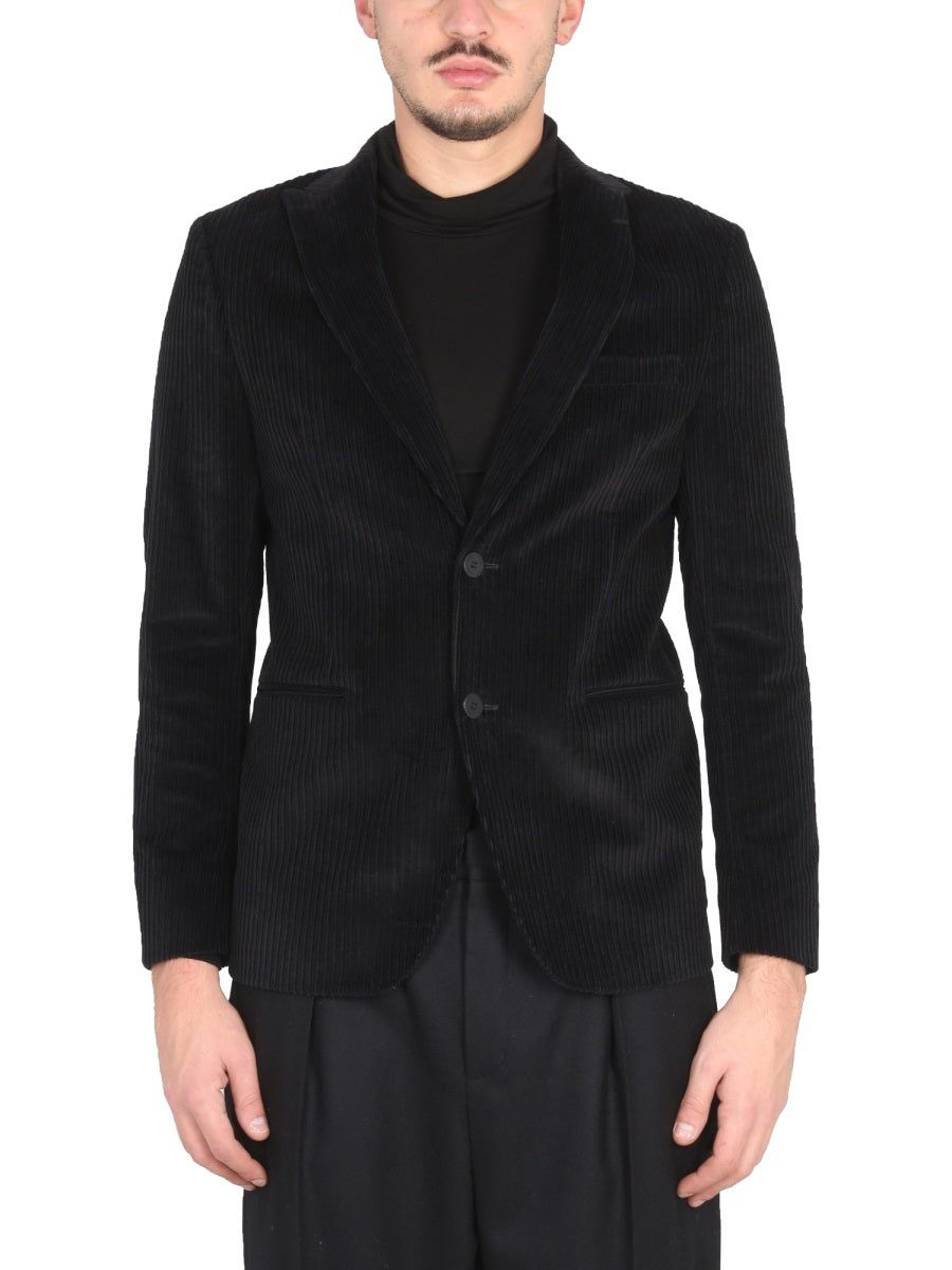 TONELLO Sophisticated Velvet Jacket with Peaked Lapels