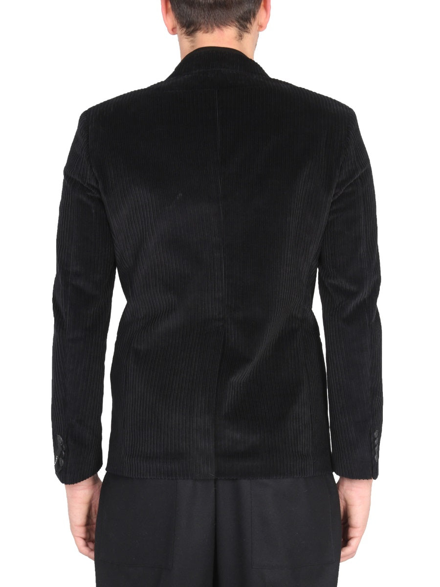 TONELLO Sophisticated Velvet Jacket with Peaked Lapels