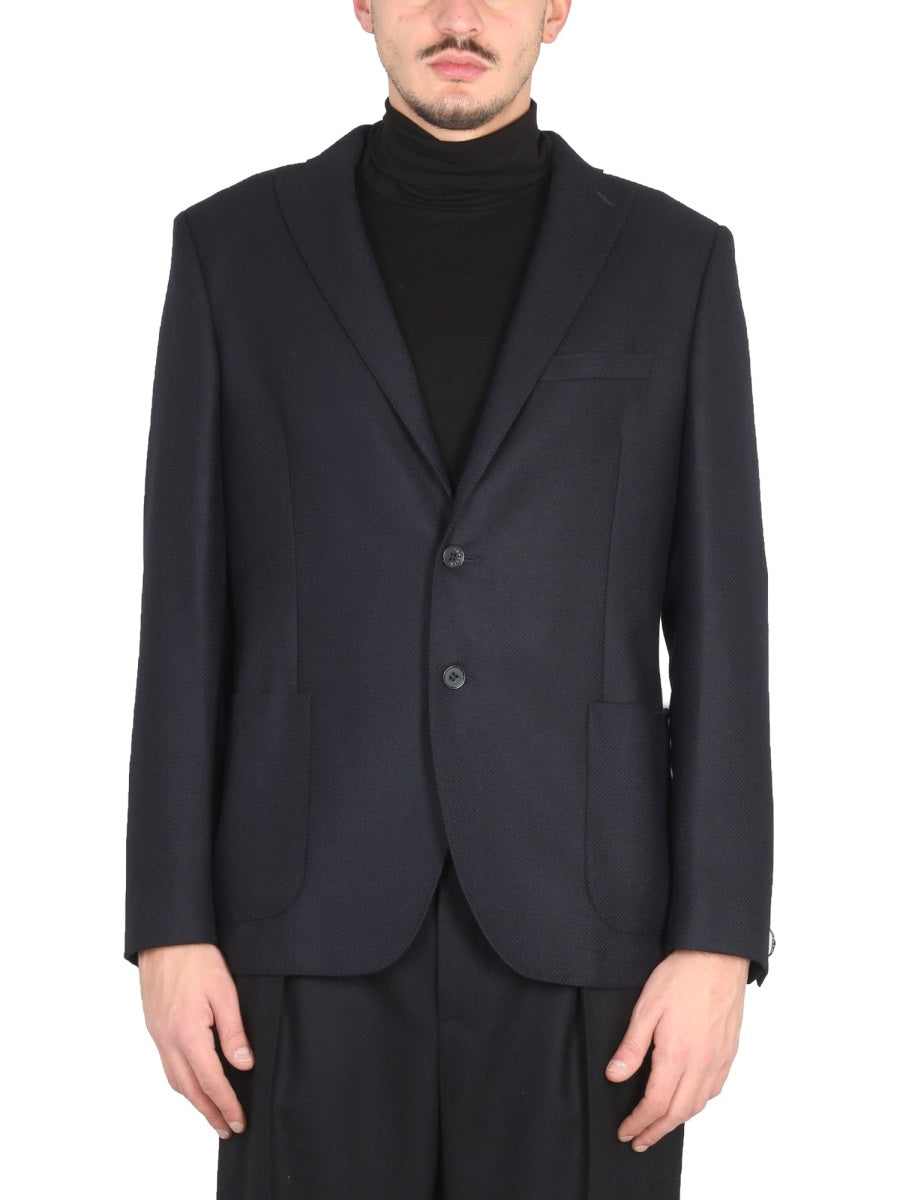 TONELLO Men's Single-Breasted Jacket with Mirror Lapels