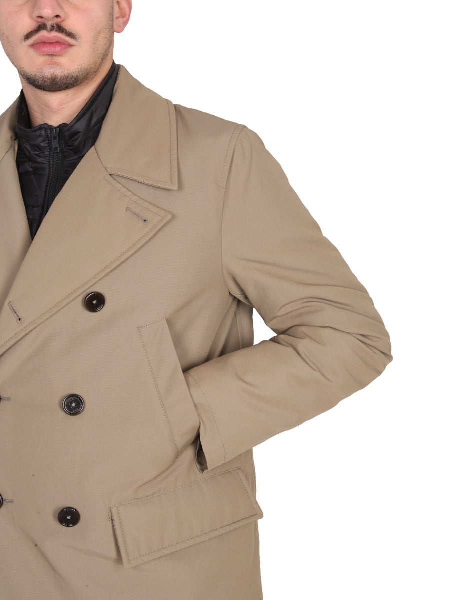FAY Men's Double Front Peacoat Jacket