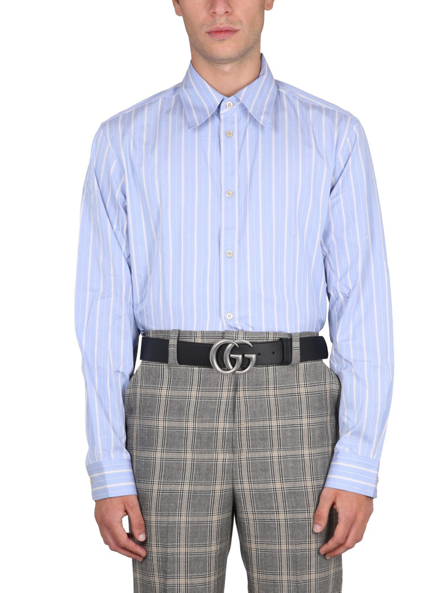GUCCI Men's Boxy Pointed Collar Shirt
