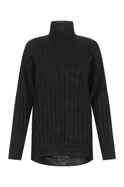BALENCIAGA Oversized Silk Blend Sweater - Women