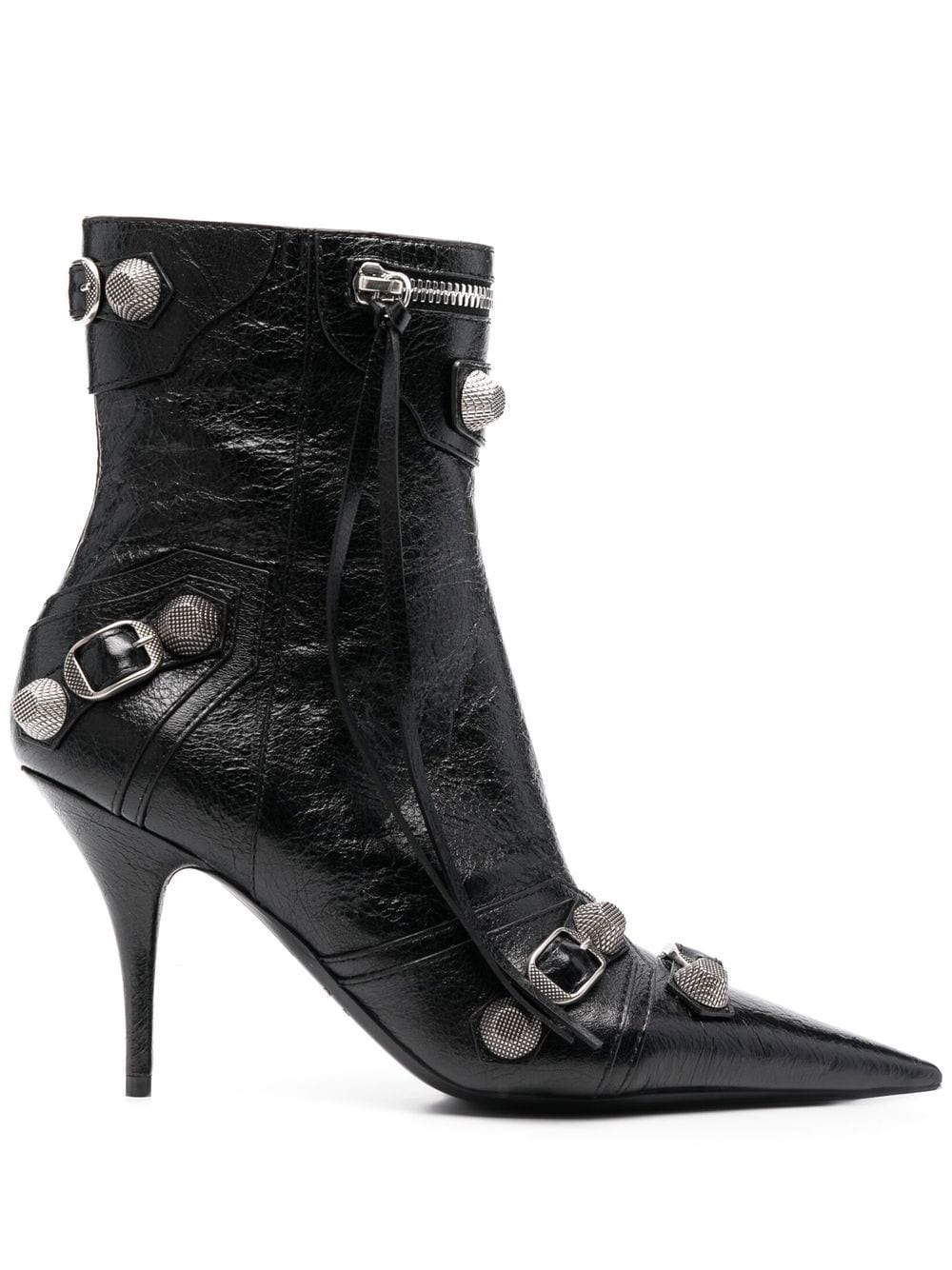 BALENCIAGA Mini Ankle Leather Boots with Stiletto Heel