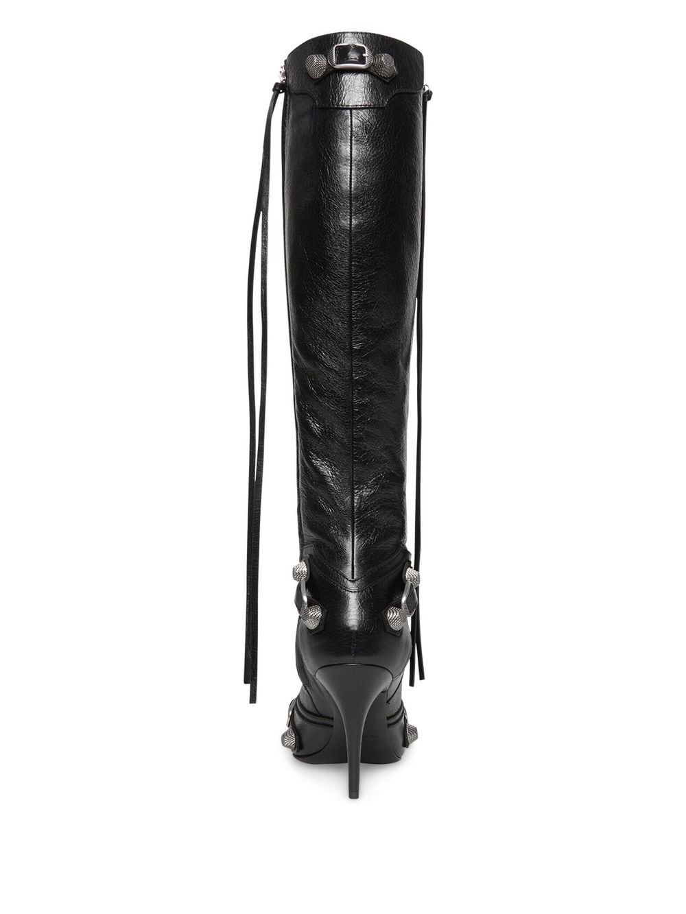 BALENCIAGA High Stiletto Fringe Leather Boots - 90MM
