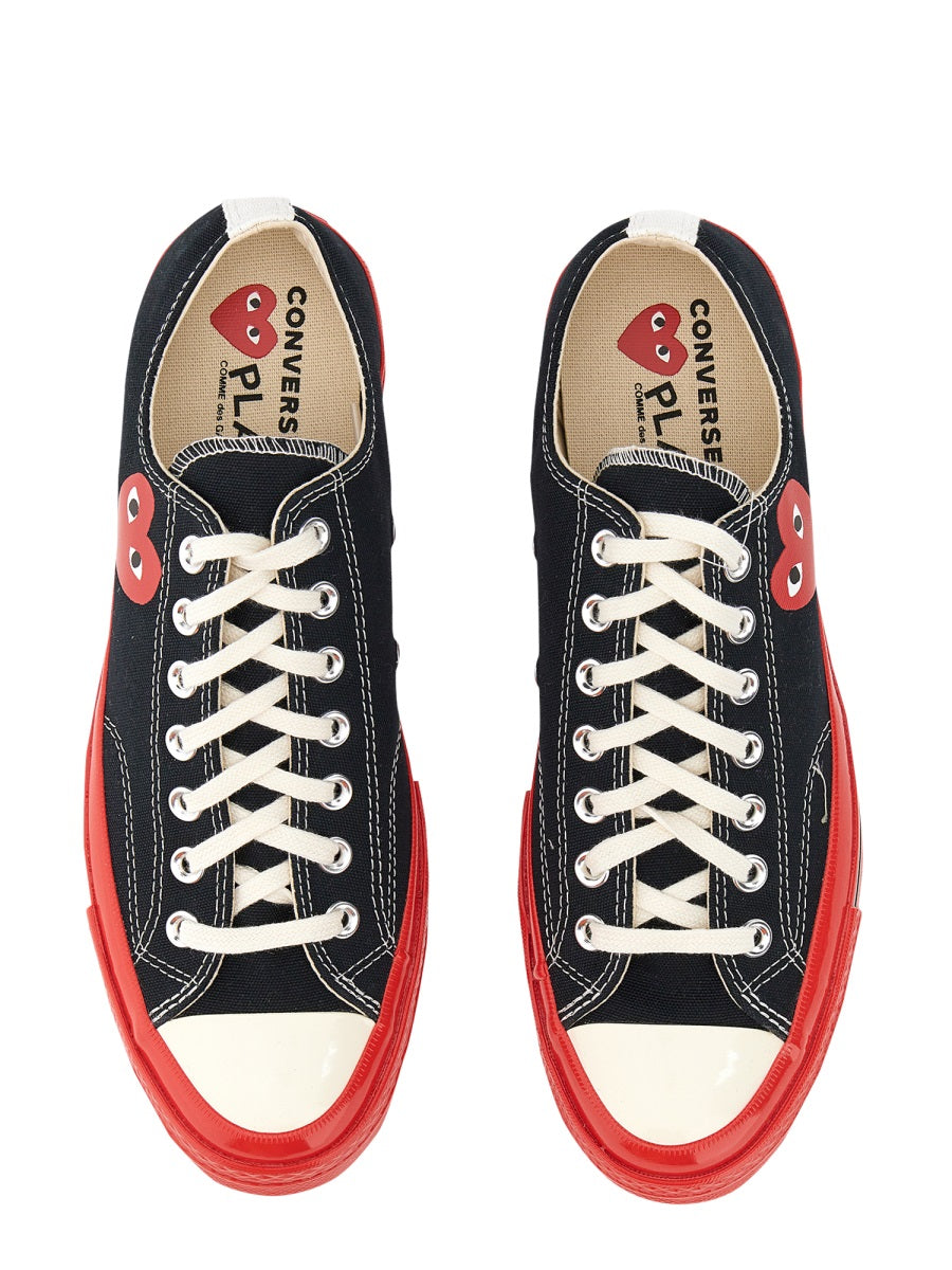 COMME DES GARCONS PLAY CONVERSE Heart Print Flat Sneakers - 2.5 CM Sole