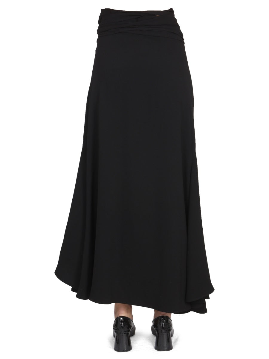 STEFANO MORTARI High Waist Skirt with Bow