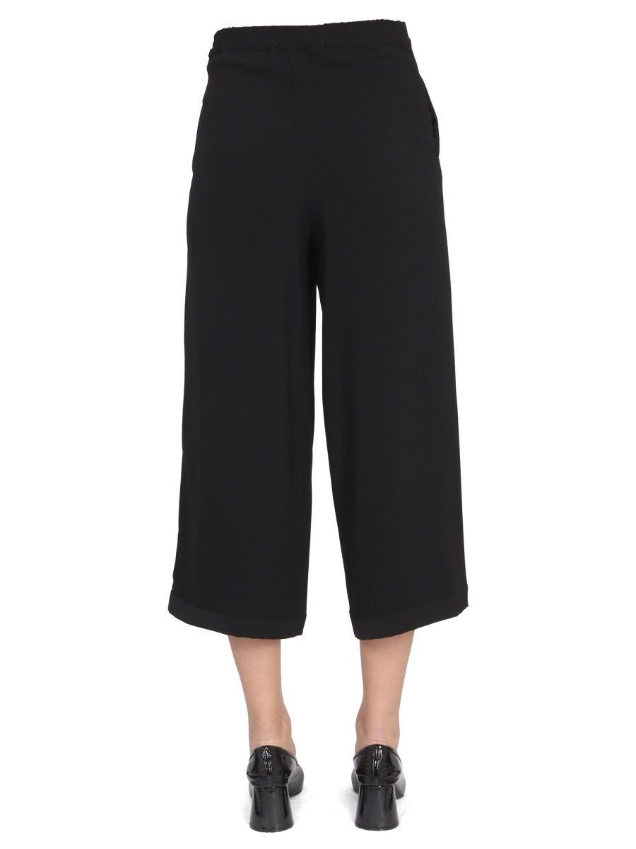 STEFANO MORTARI Women's Mini Cropped Pants with Elastic Waistband