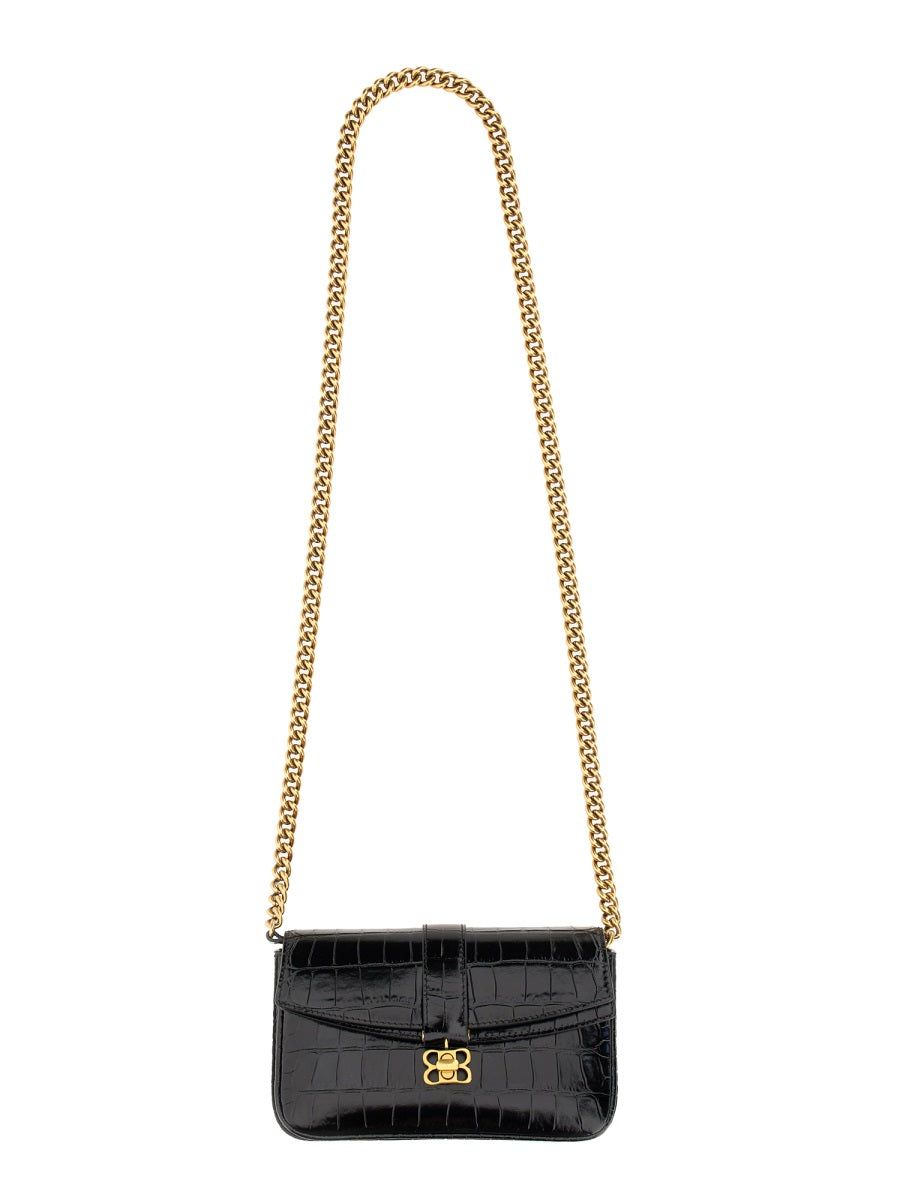 BALENCIAGA Mini Chic Handbag with Chain Shoulder Strap