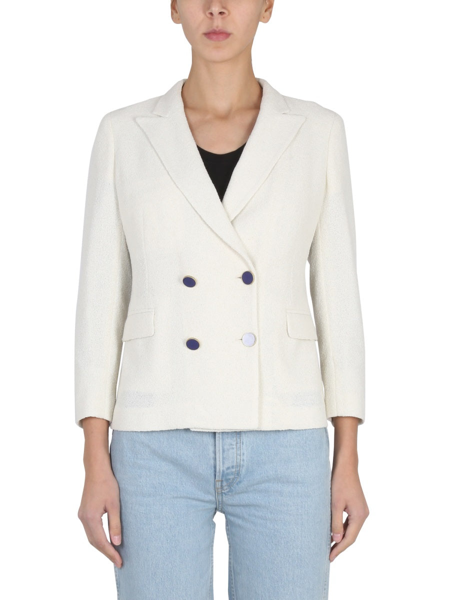 SAULINA Peaked Lapel Double-Breasted Jacket
