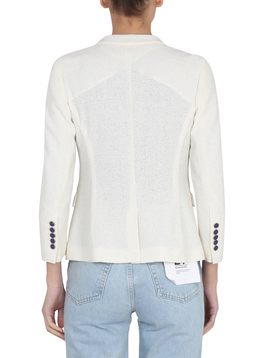 SAULINA Peaked Lapel Double-Breasted Jacket