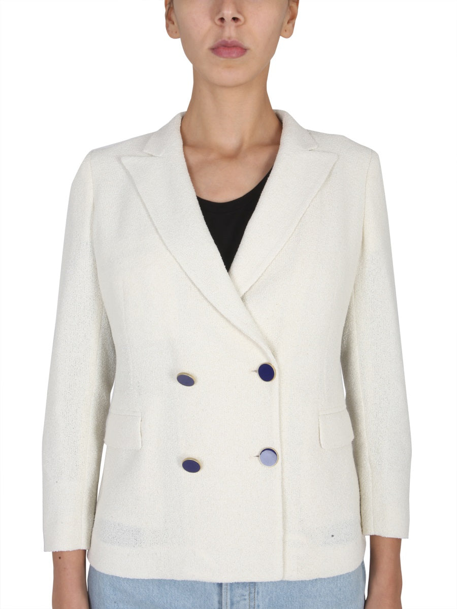 SAULINA Peaked Lapel Double-Breasted Jacket