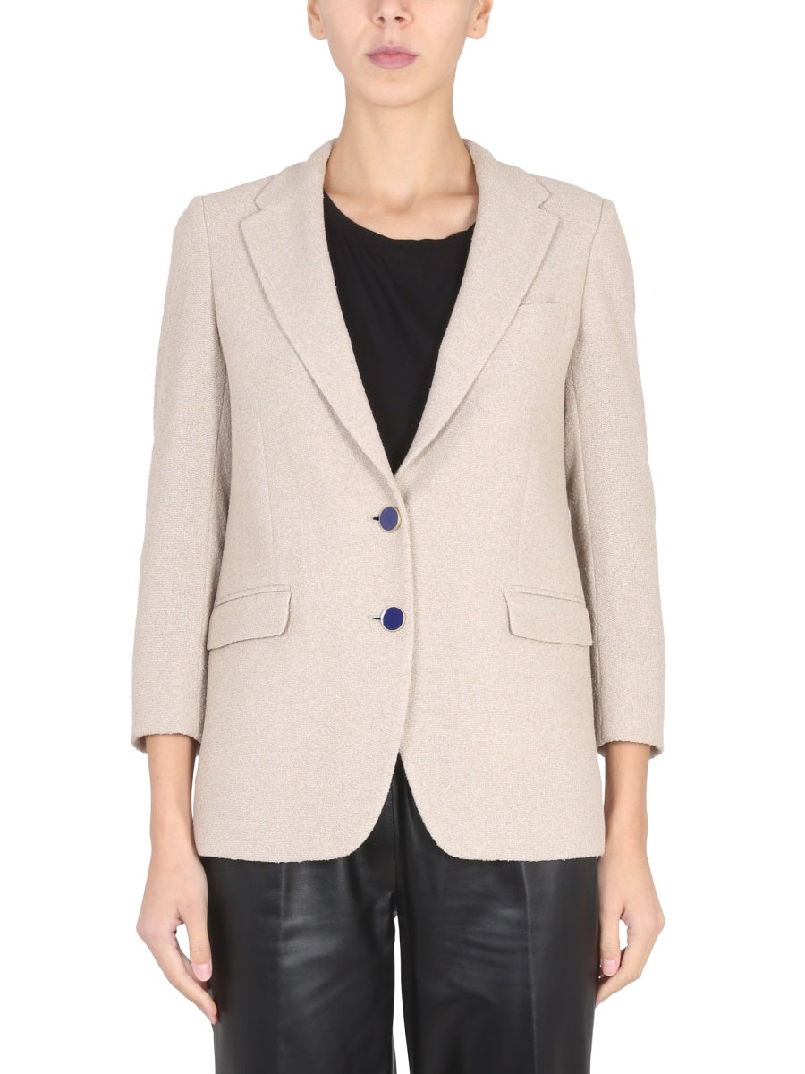 SAULINA Peaked Lapel Single-Breasted Jacket