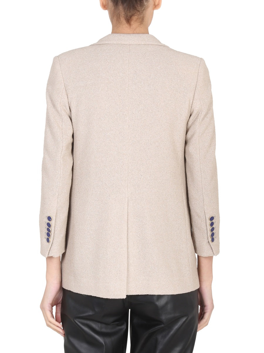 SAULINA Peaked Lapel Single-Breasted Jacket