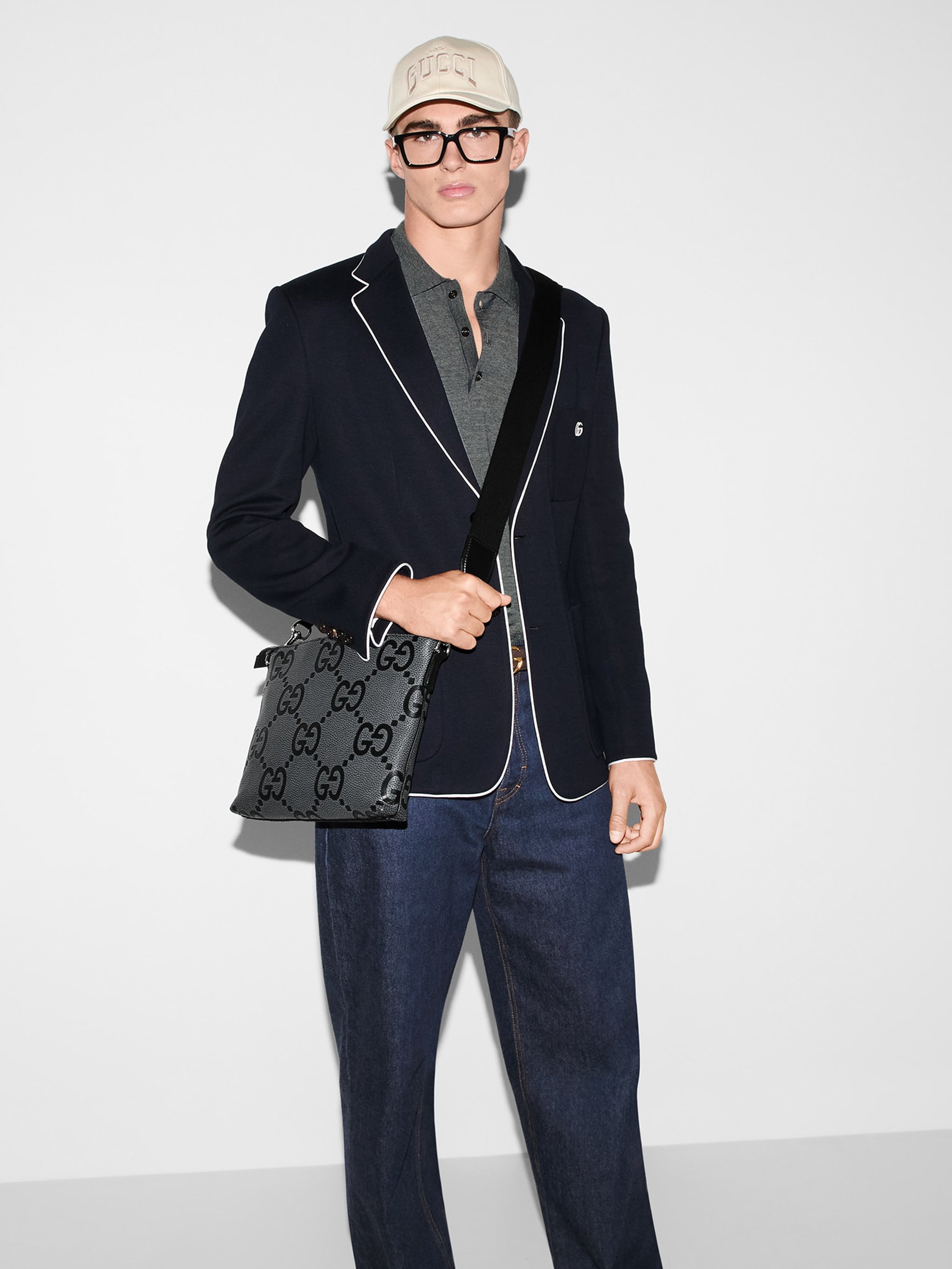 GUCCI Jumbo GG Messenger Handbag - Height 24.5 CM