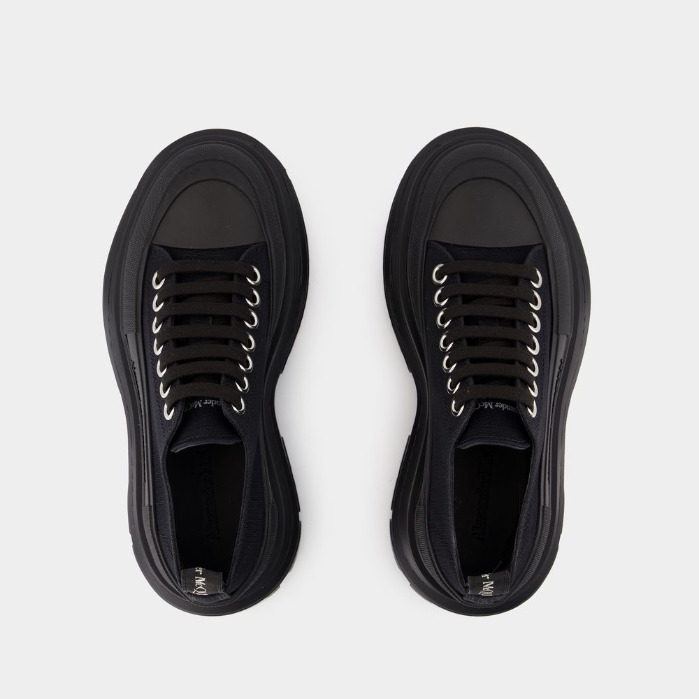 ALEXANDER MCQUEEN Stylish Canvas Tread Slick Sneakers for Women