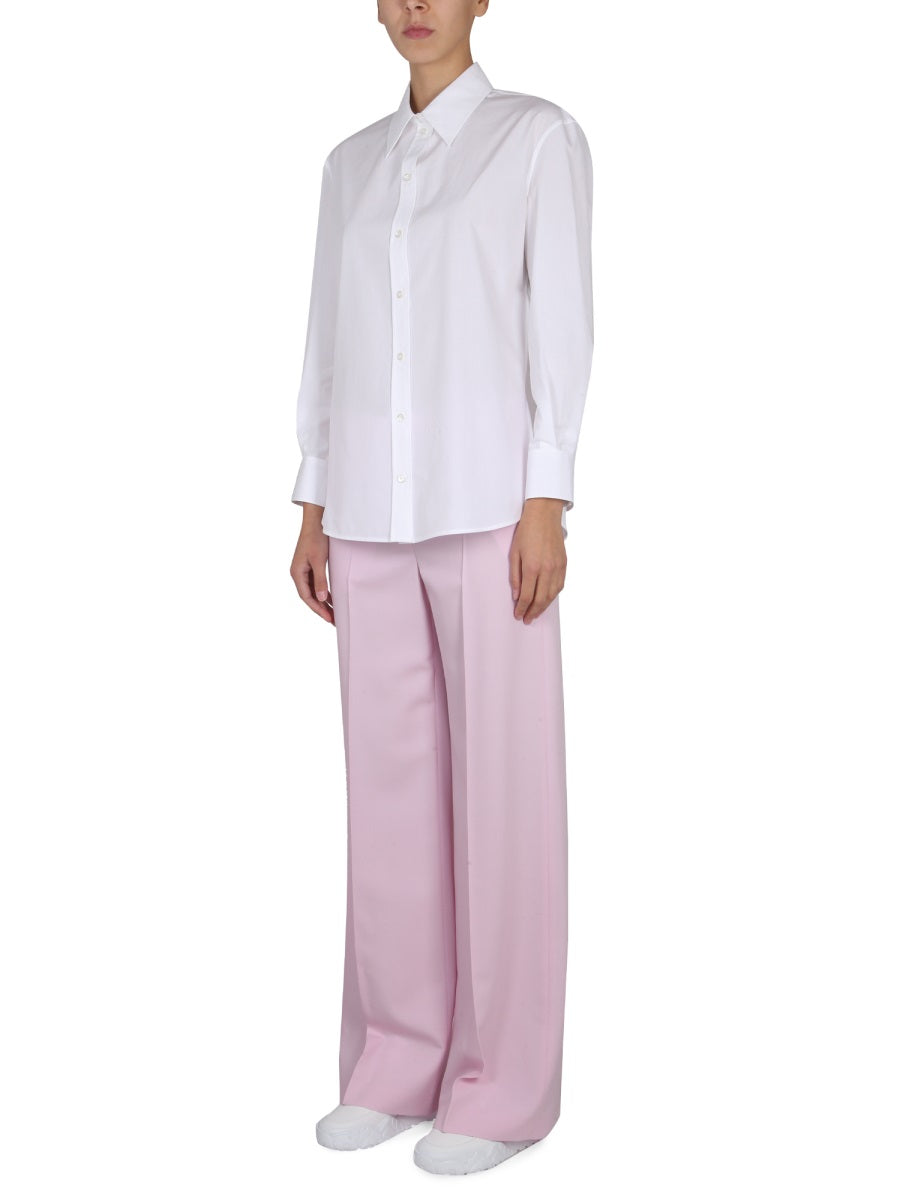 ALEXANDER McQUEEN Classic Poplin Shirt with Pointed Collar