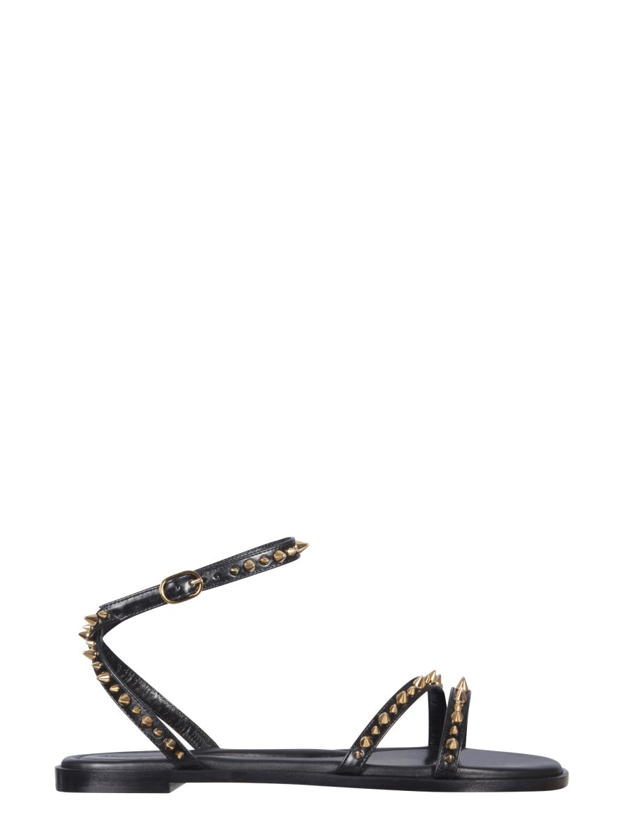 ALEXANDER MCQUEEN Studded Sandals with Leather Sole