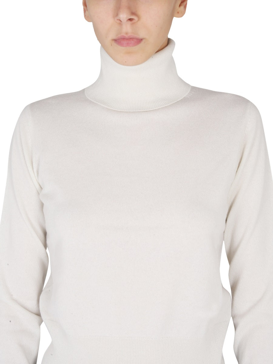 BALLANTYNE High Neck Slim Fit Cashmere Turtleneck Sweater