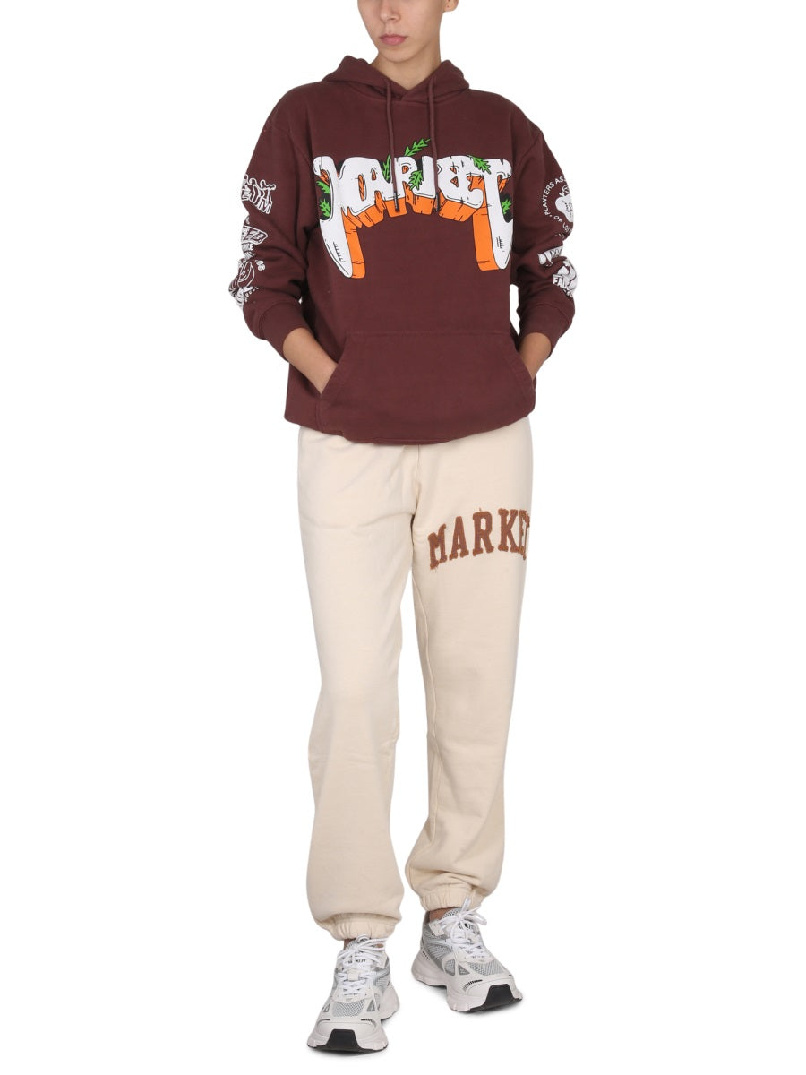 MARKET Unisex Hooded Sweatshirt with Drawstring