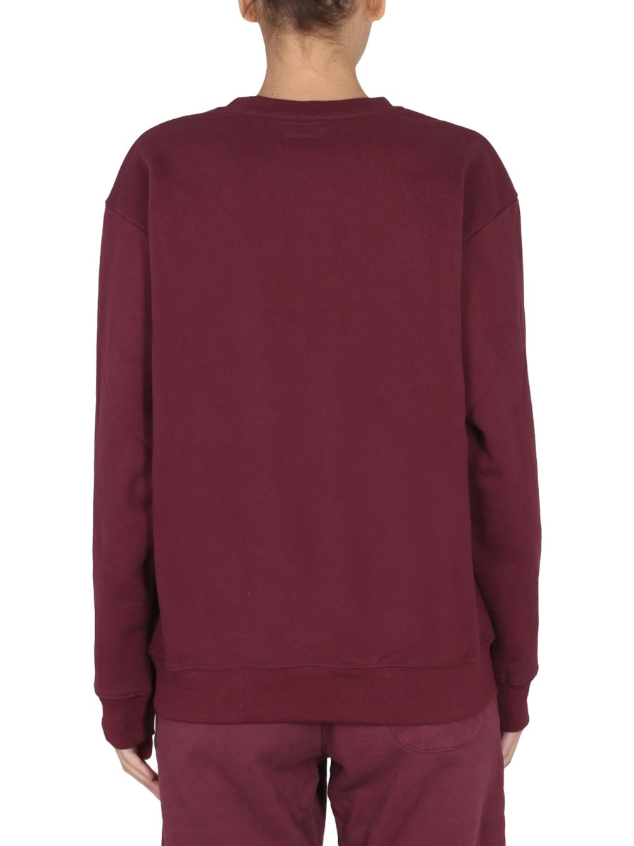 MARKET Cross-Neck Ribbed Collar Unisex Sweatshirt