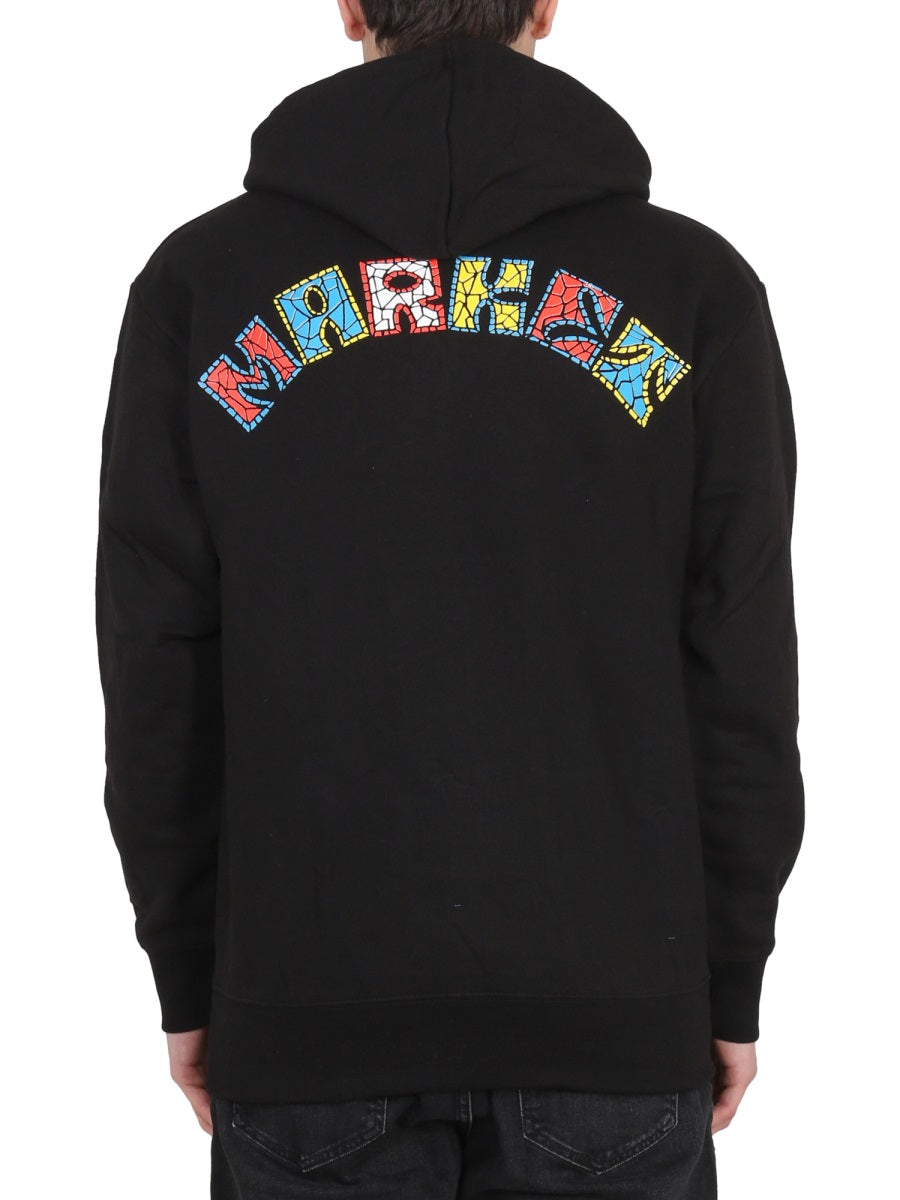 MARKET Hand Drawn Varsity Sweatshirt with Hood