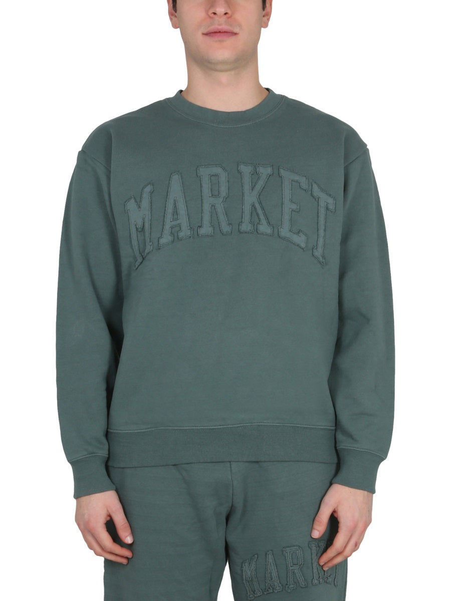MARKET Vintage Wash Cross-Neck Sweatshirt