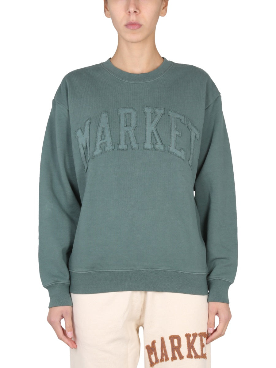 MARKET Vintage Wash Cross-Neck Sweatshirt