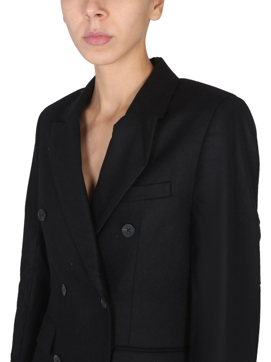 REMAIN BIRGER CHRISTENSEN Peaked Lapel Double-Breasted Mini Jacket