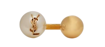 SAINT LAURENT Cassandra Pearl and Ball Ring