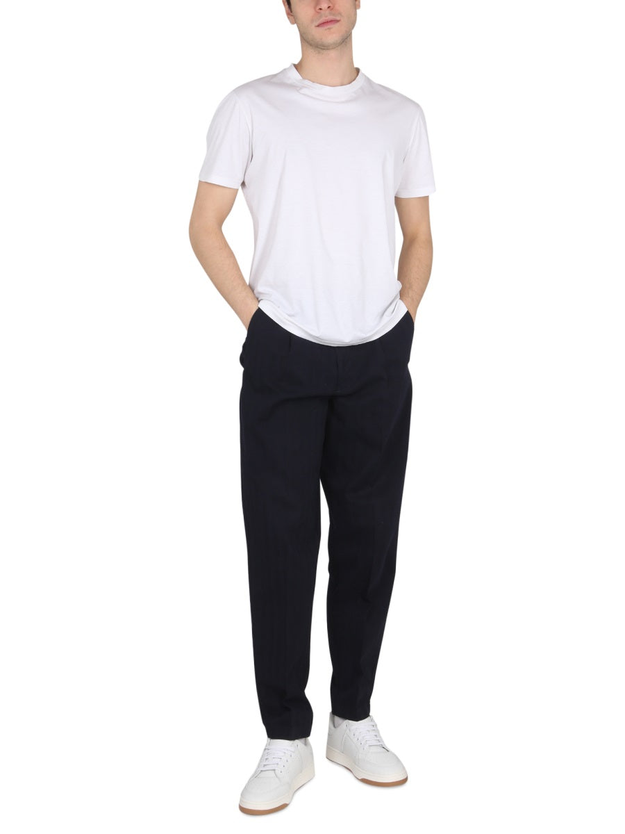 PS BY PAUL SMITH Men's Twill Pants with Button Closure