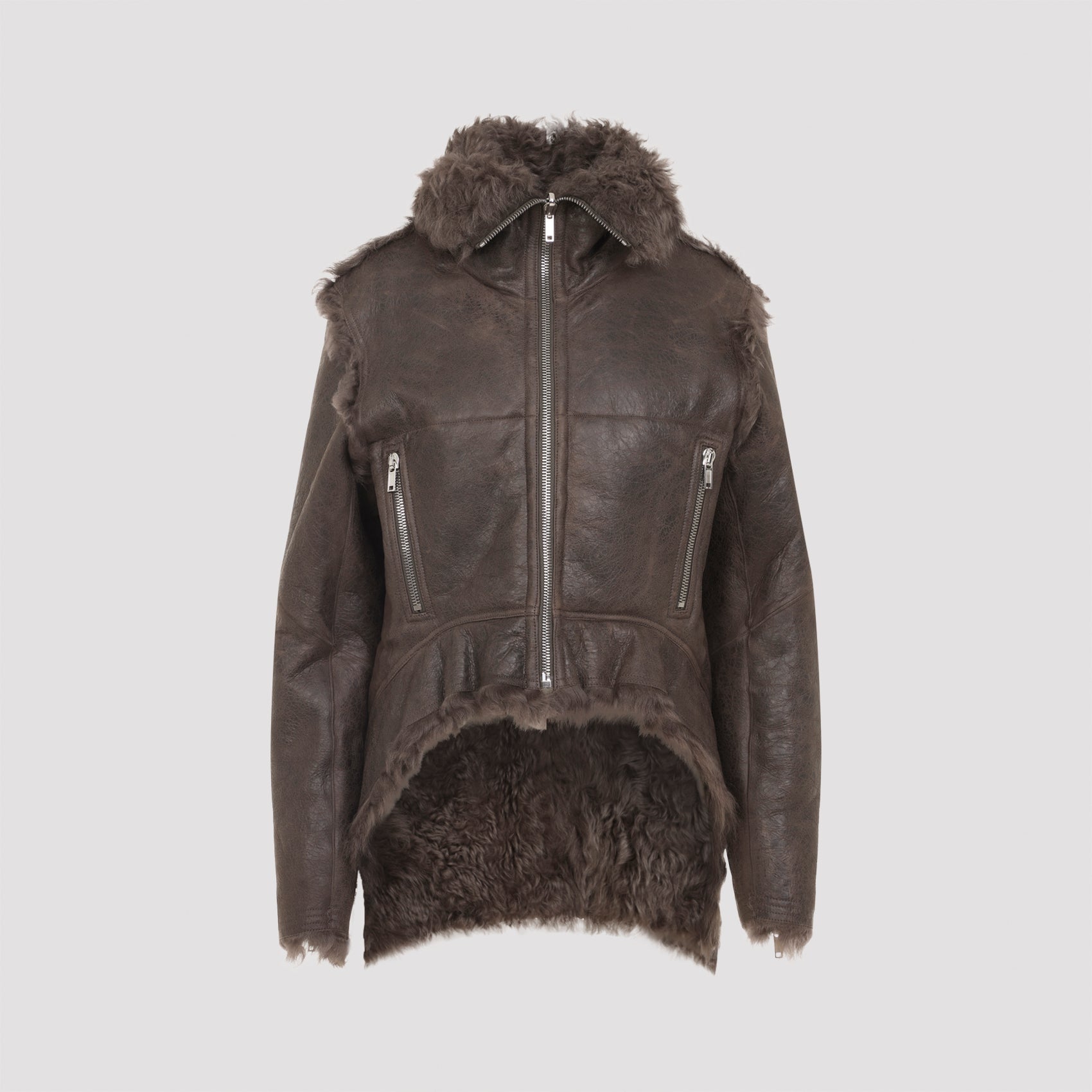 RICK OWENS Men's Luxurious Leather Exploder Jacket
