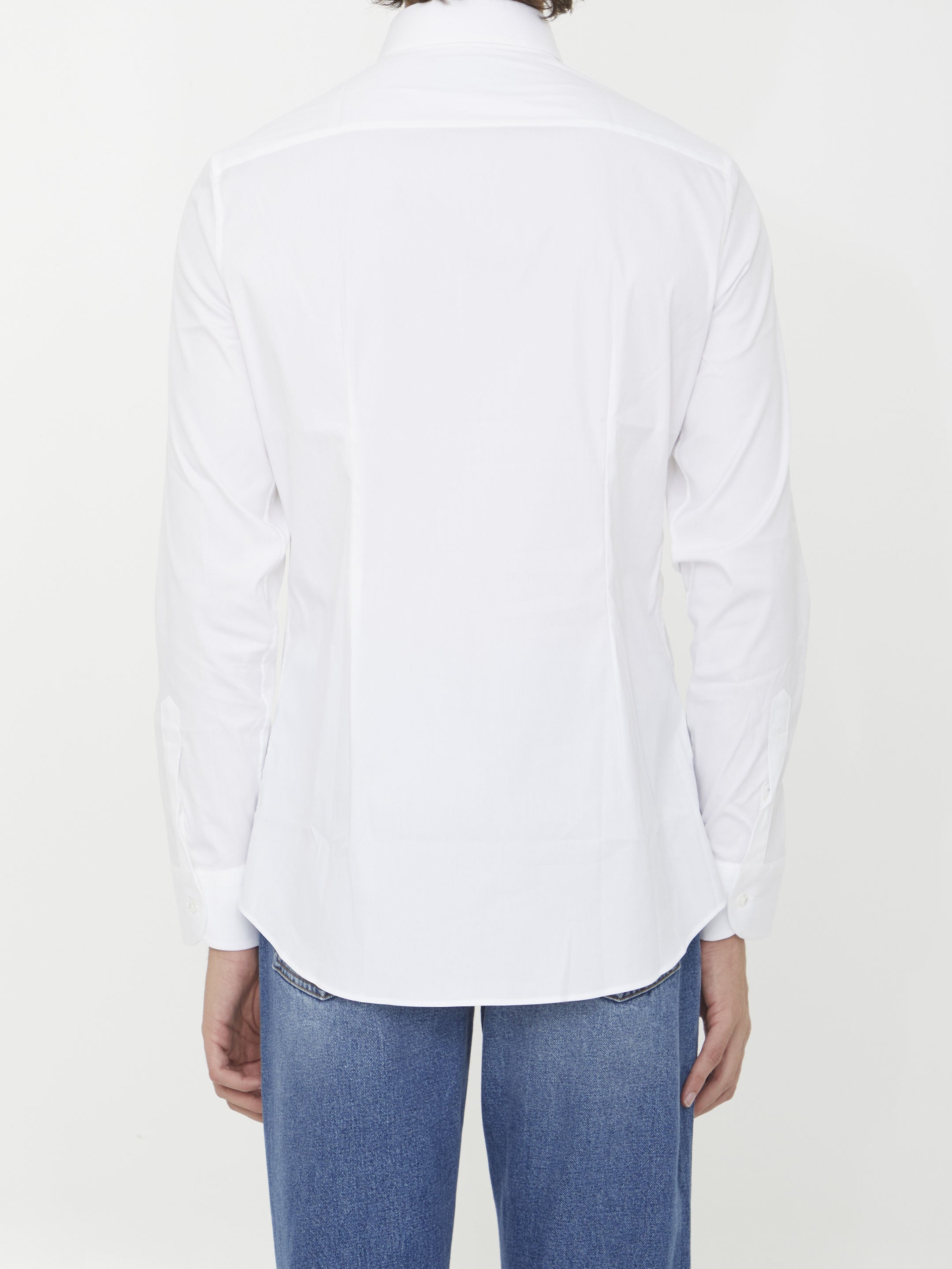 GUCCI Regular Fit Stretch Cotton Poplin Shirt - Size 16