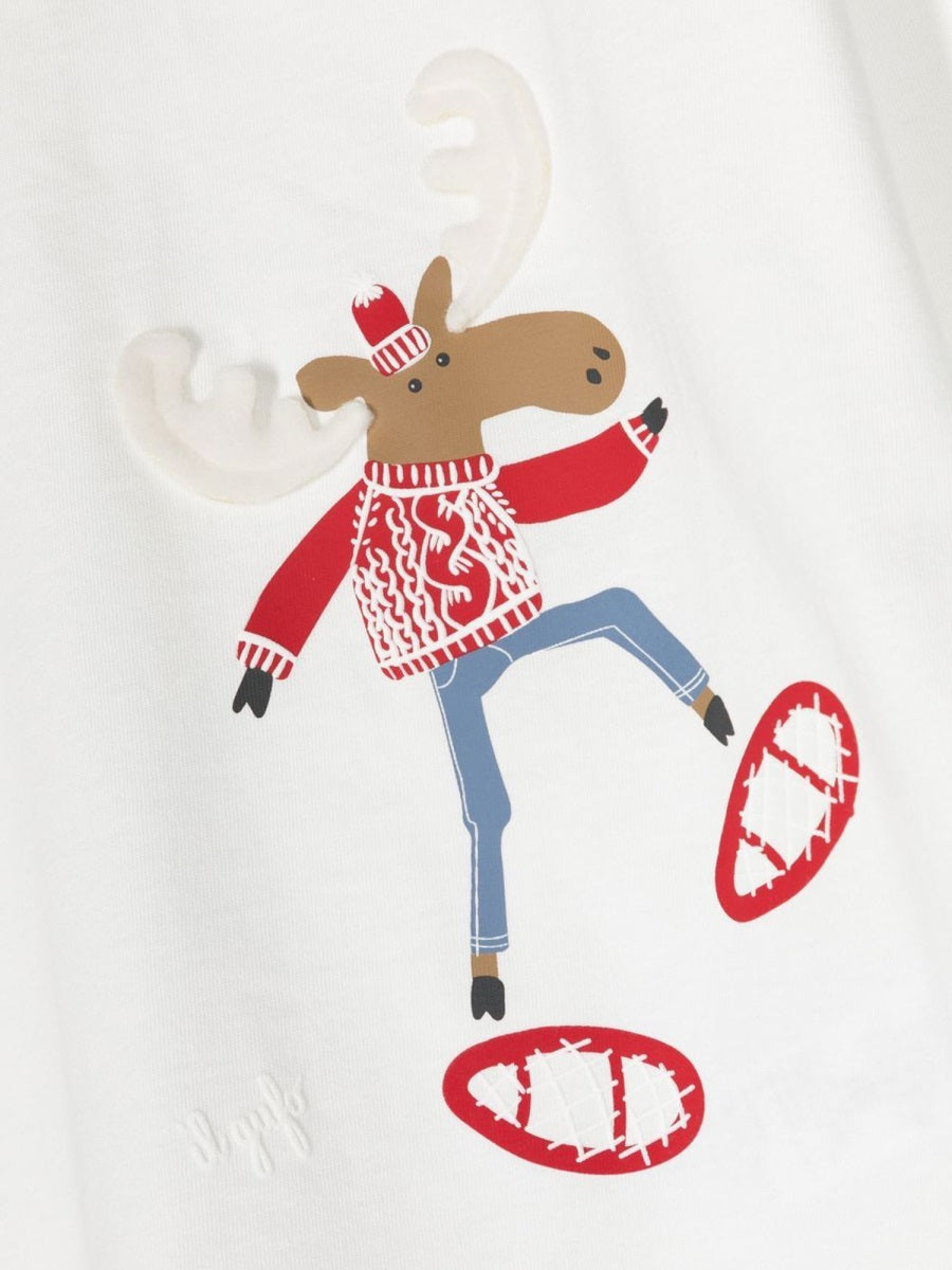 IL GUFO Mini Reindeer Graphic T-Shirt for Boys
