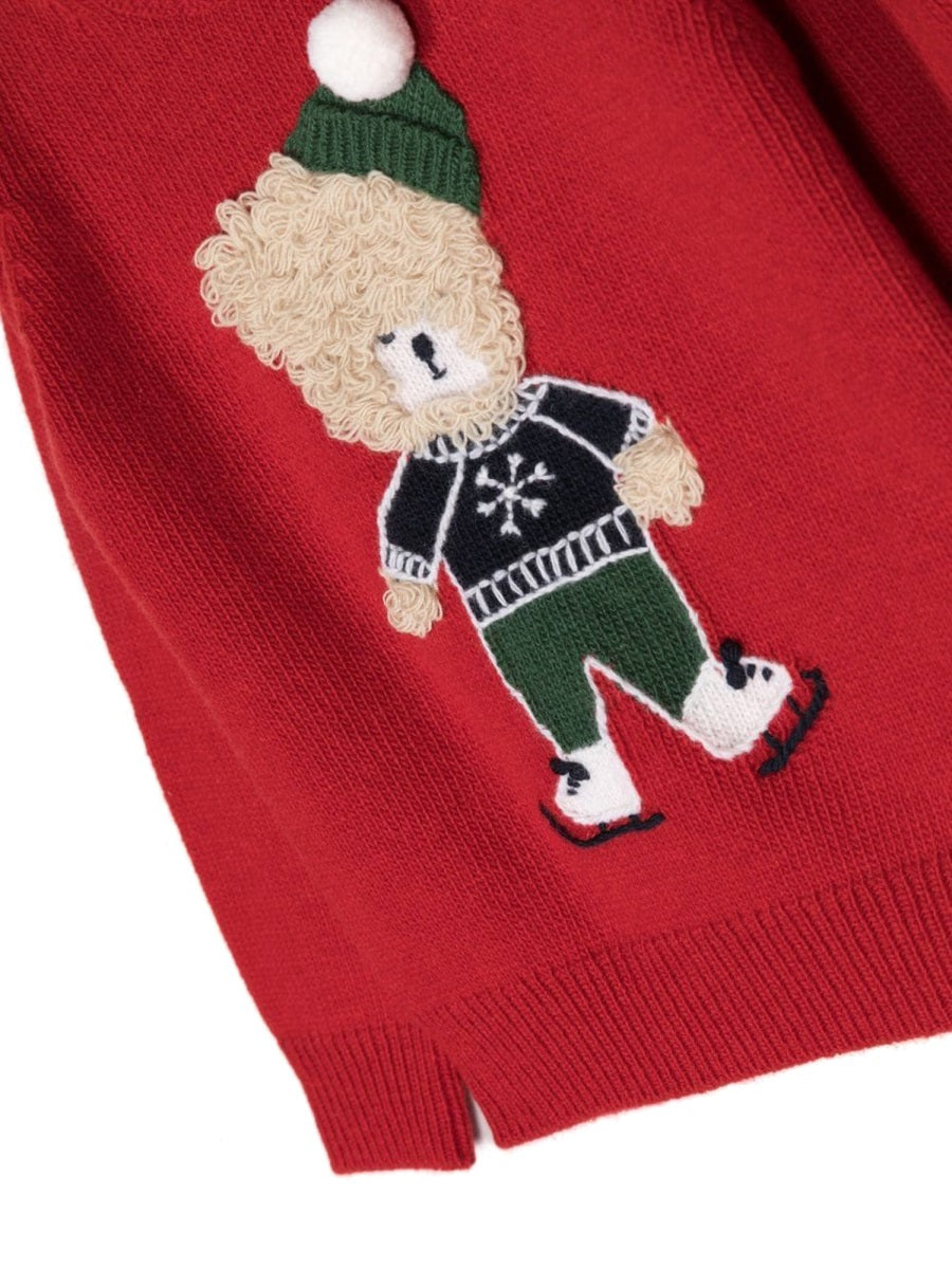 IL GUFO Mini Teddy Bear Crew Neck Pullover