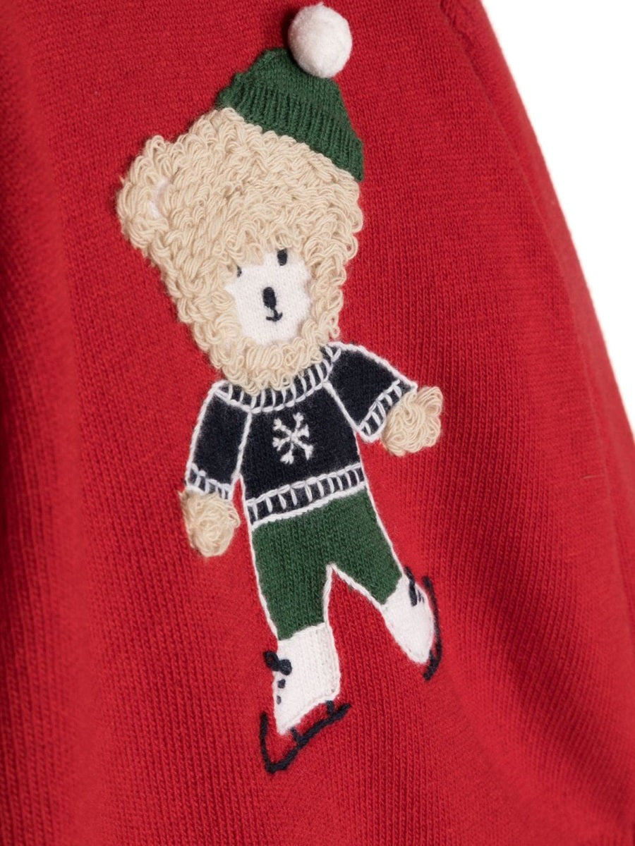 IL GUFO Mini Teddy Bear Crew Neck Pullover