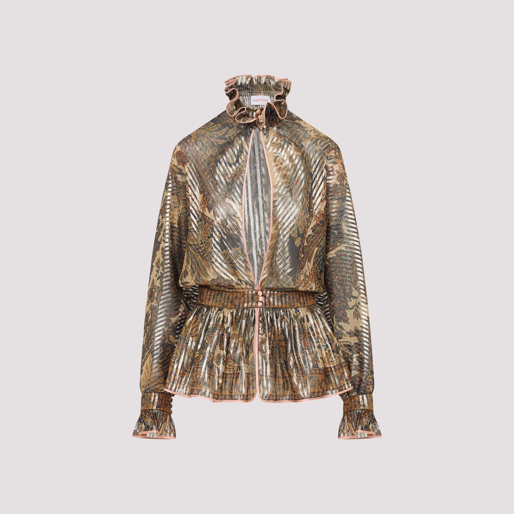 VALENTINO Loose Pleated Silk-Blend Shirt for Women