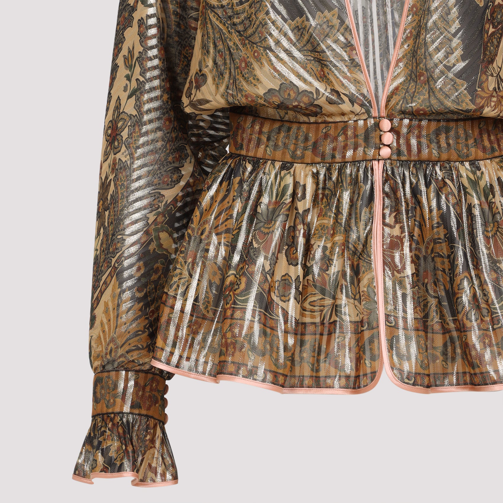 VALENTINO GARAVANI Printed Pekin Blouse - Women's M