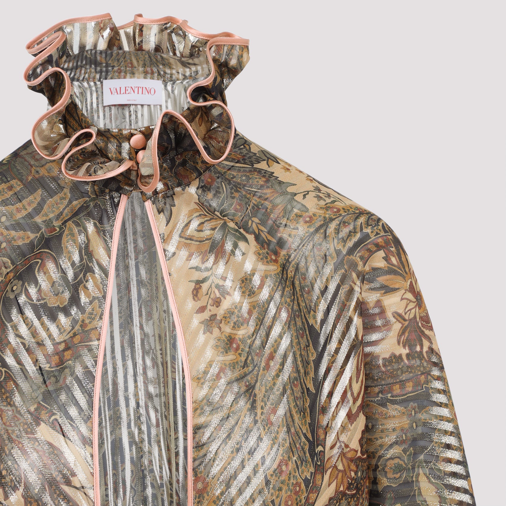 VALENTINO GARAVANI Printed Pekin Blouse - Women's M