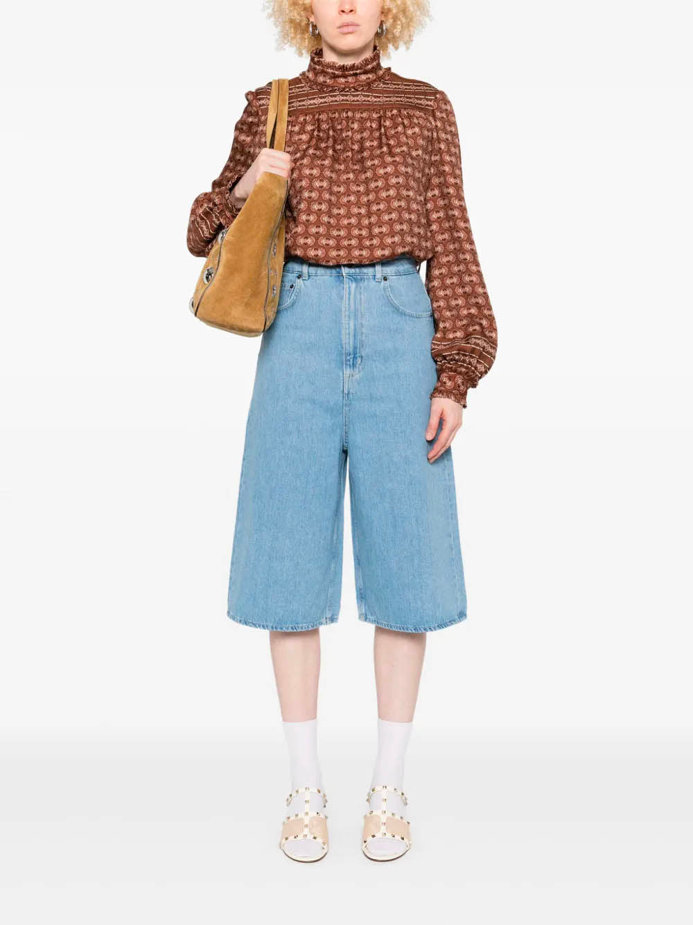 VALENTINO GARAVANI Silk Blouse with Voyage Imaginative Print