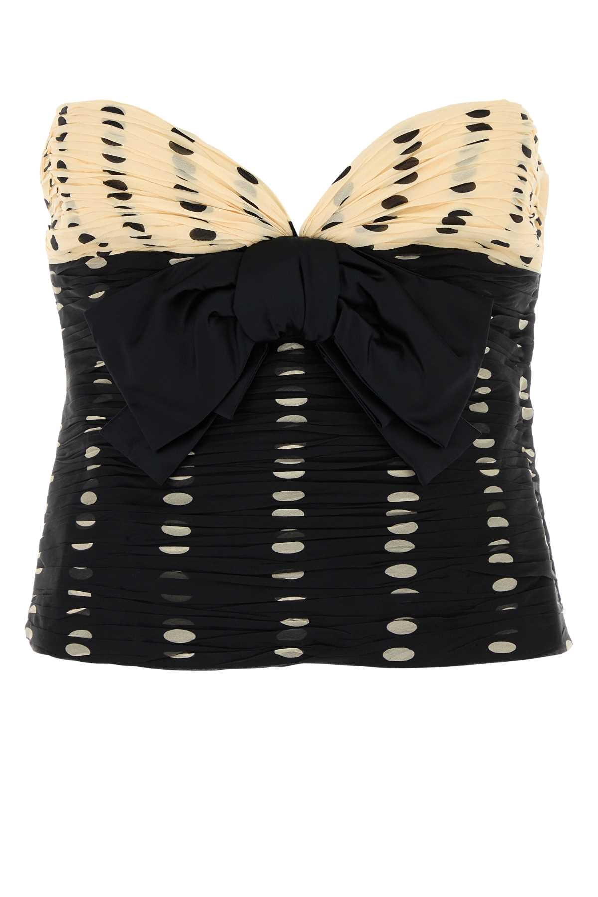 VALENTINO GARAVANI Printed Chiffon Top for Women - SS25 Collection