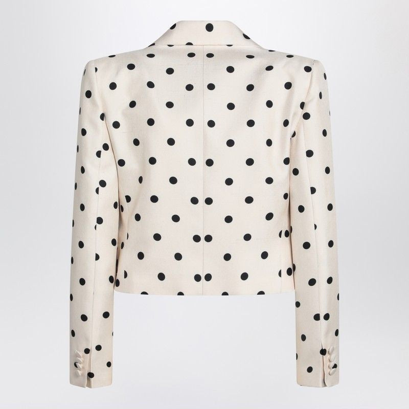 VALENTINO Mini Cropped Jacket with Playful Print