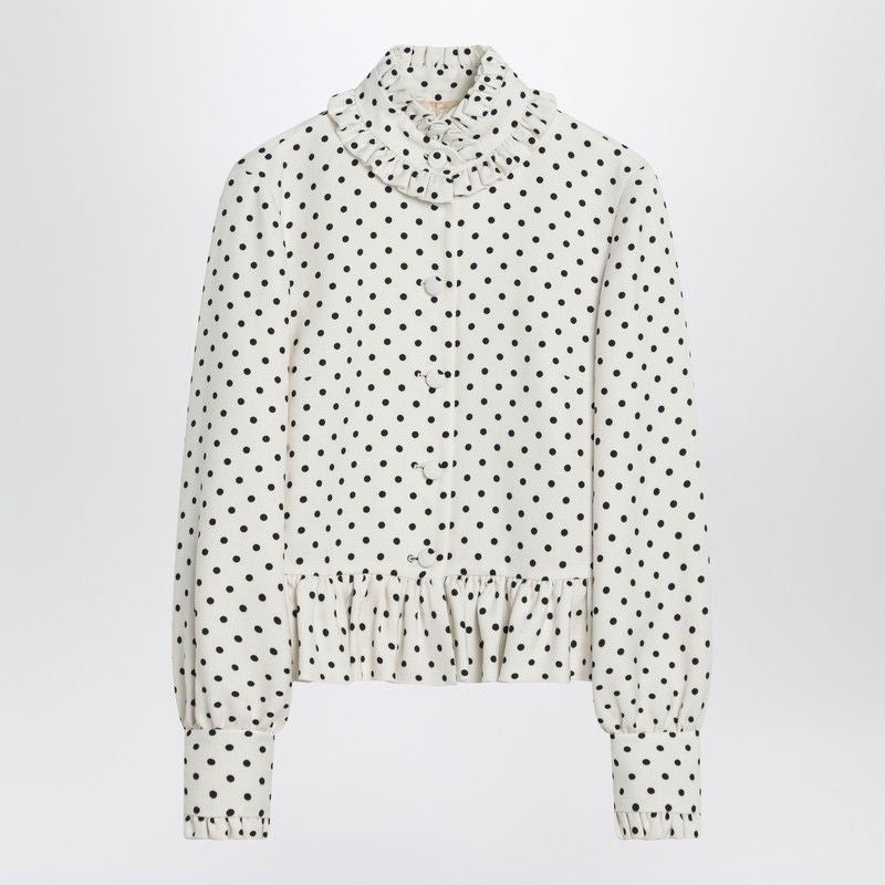 VALENTINO Single-Breasted Polka Dot Jacket