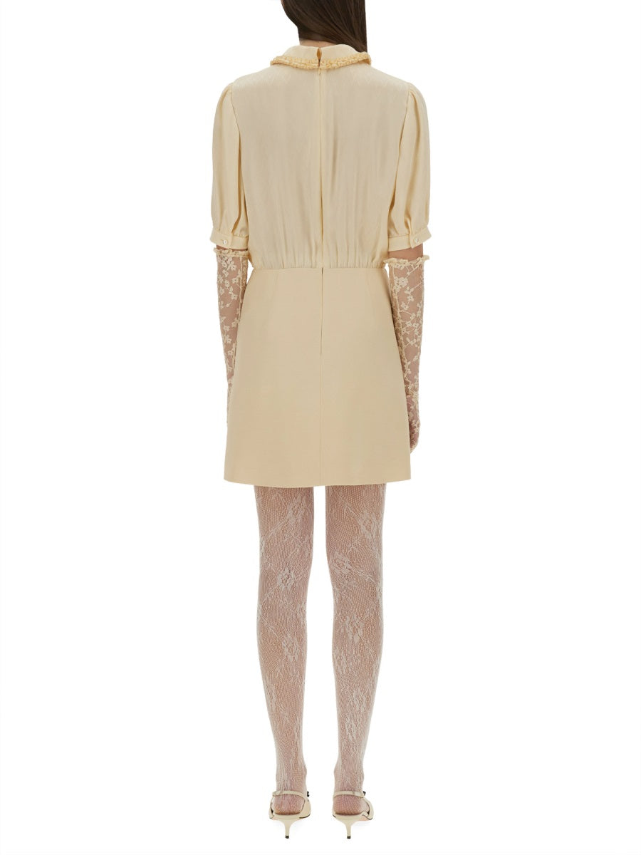 VALENTINO Short Silk and Wool Dress - Size 40