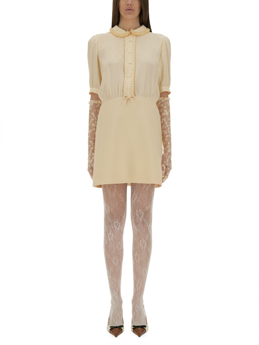 VALENTINO Short Silk and Wool Dress - Size 40