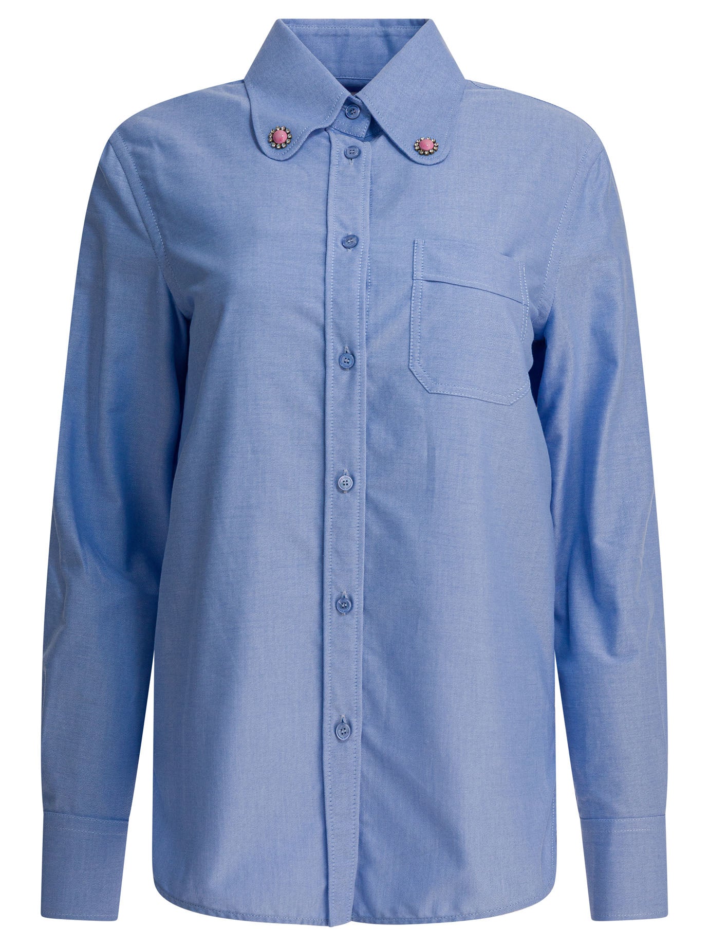 VALENTINO Embellished Collar Button-Down Shirt - Regular Fit