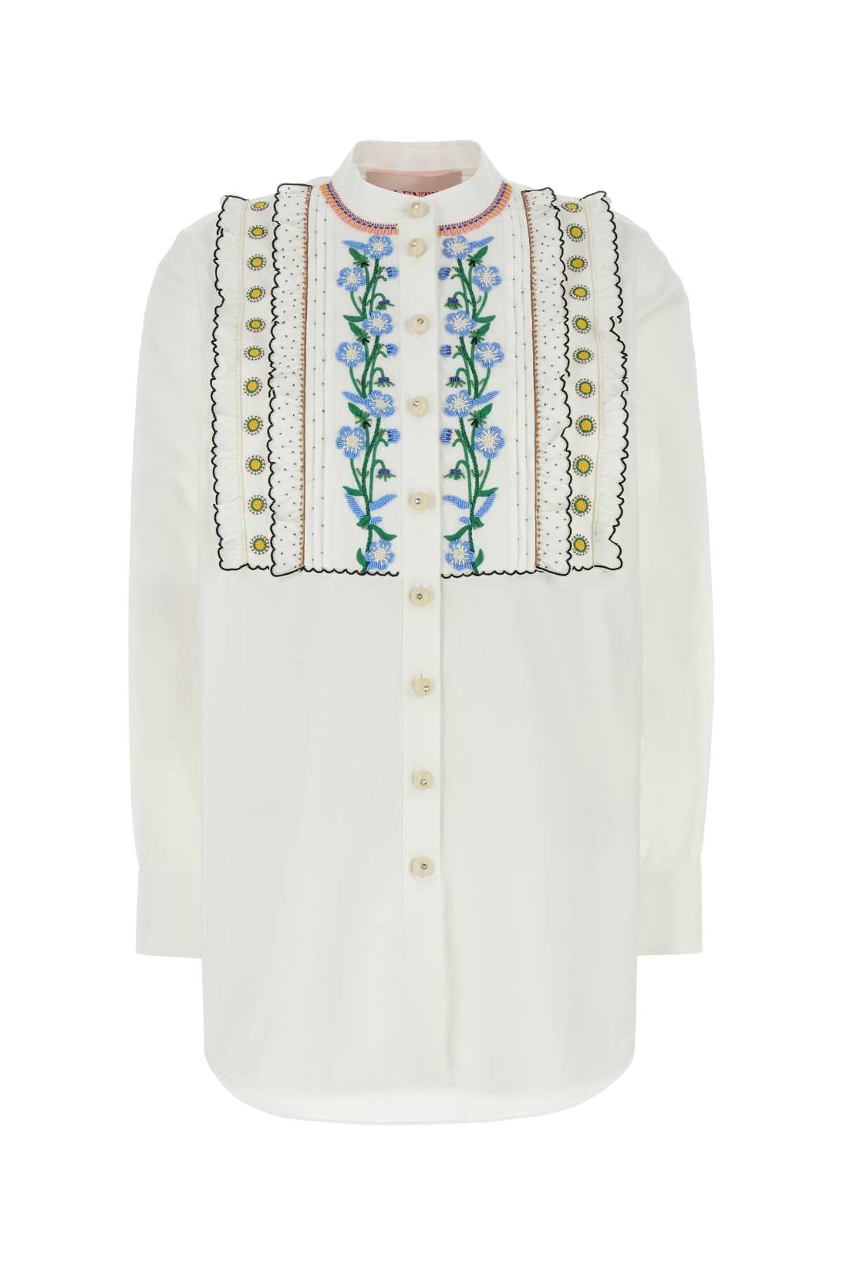 VALENTINO GARAVANI Embroidered Poplin Shirt for Women